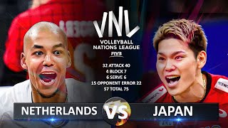 Netherlands vs Japan  Mens VNL 2024 [upl. by Ardnek]