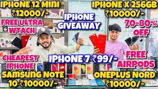 iPhone 7 FREE IPhone X 256GB ₹10000Oneplus Nord ₹10000iPhone 12 ₹22000 iPhone 12Mini ₹12000 [upl. by Darej]