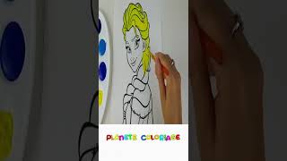 Apprenez à dessiner et à colorier Elsa  Planète coloriage [upl. by Idnib]