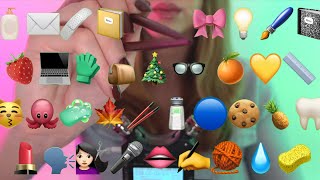 ASMR Emoji Challenge 🤍 36 emojis  36 triggers [upl. by Narhet]