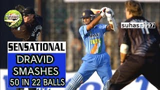 RAHUL DRAVID  in SEHWAG MODE 2nd fastest half century ever [upl. by Kemp]