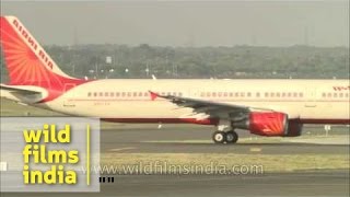 Delhi airport  a collection of planes landing one after the other [upl. by Krein125]