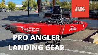 Hobie Pro Angler 14 Boonedox Landing Gear Install  Kayak Rigging [upl. by Ruelle639]