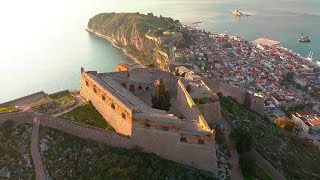 Palamidi Fortress in Nafplio 4k drone video [upl. by Mariya]