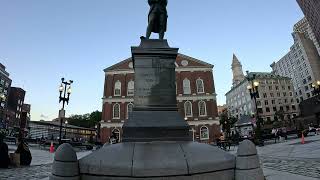 Boston Massachusetts  Samuel Adams  Faneuil Hall  Quincy Market  State Orange  Walking around [upl. by Hildie169]