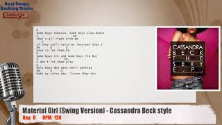 🎙 Material Girl Swing Version  Cassandra Beck style Vocal Backing Track with chords and lyrics [upl. by Melisenda]