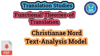 Functional theories of translation  Christiane Nord model [upl. by Elisabet752]