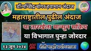 पुढील पावसाचा अंदाज । या तारखेपासून पुन्हा जोरदार । मान्सून सक्रिय होणार ।डॉमच्छिंद्रबांगर [upl. by Mosira]