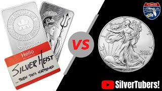 10 oz Silver Bars or American Silver Eagles Which Should You Stack w Silver Heist [upl. by Sylado620]