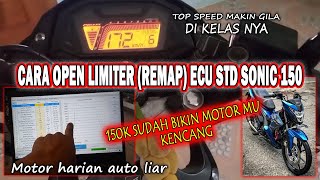 CARA OPEN LIMITERREMAP ECU STD SONIC 150 Pake TUNER PRO [upl. by Nodgnal885]