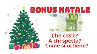 Decreto Omnibus BONUS NATALE 100 EURO Che cosè A chi spetta Come richiederlo [upl. by Zavala236]