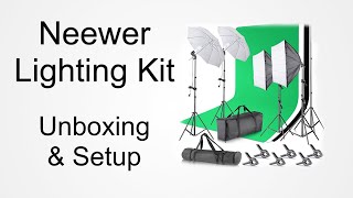 Neewer Lighting Kit Unboxing amp Setup [upl. by Namajneb2]