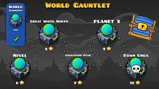 Geometry Dash 22  quotWorld Gauntletquot All Levels Complete [upl. by Anes]