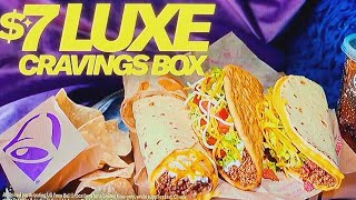 TACO BELL  TACO BELL COMMERCIAL 2024  TACO BELL 7 LUXE CRAVINGS BOX  quotWHY TAKE LESSquot  COMMENT [upl. by Aicilihp]