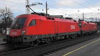 ÖBB Bahnhof Dornbirn Taurus Lokzug amp Bundesheer mit Containerzug [upl. by Yrotciv402]