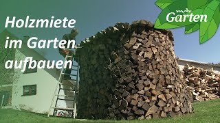 Holzmiete im Garten aufbauen So kannst Du Brennholz lagern  MDR Garten [upl. by Micheil]