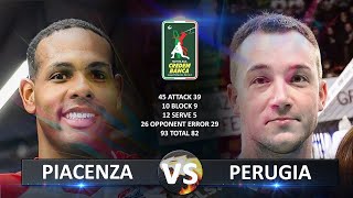 Piacenza vs Perugia  Italian Volleyball SuperLega 20232024 [upl. by Llewen]