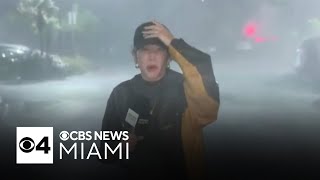 Footage shows Hurricane Miltons early impact after Florida landfall [upl. by Ngo]