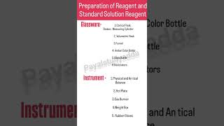 reagent preparation and chemical storagebiochemistry bmlt trainding [upl. by Norvan]