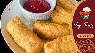 Easy Veg Puff Recipe in Oven I Veg Puff puff [upl. by Anilrac]