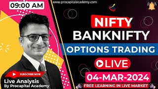 04 March Live Trading  Nifty Banknifty Live Options Trading  Nifty 50 Live nifty50 live [upl. by Netsriik374]