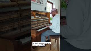 prepared piano using kitchen roll  piano preparedpiano experimentalmusic diyaudio [upl. by Hanala671]