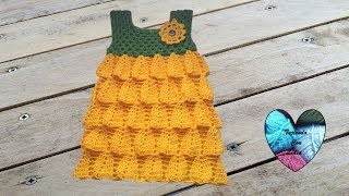 Vestido girasol tejido a crochet parte 1  Robe tournesol au crochet partie 1 [upl. by Solomon]