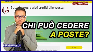 CESSIONE DEL CREDITO a Poste Italiane ultime notizie  chi può cedere Chi no [upl. by Aiblis]