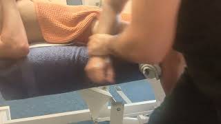 Effleurage  Sports Massage  using firm pressure with the forearm sportsmassage [upl. by Rennob139]