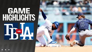 Rays vs Dodgers Game Highlights 82524  MLB Highlights [upl. by Arathorn]