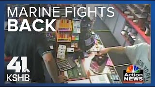 Man robs BP station former Marine fights back [upl. by Bultman]