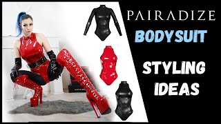 Styling the new PU Bodysuits from Pairadize 4 Looks with Leggings Skort amp Fleece Tights and more [upl. by Tadio996]