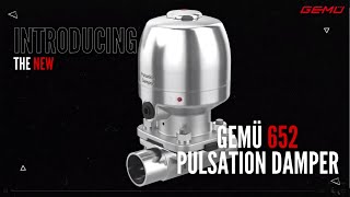 GEMU 652 Pulsation Damper  The New Innovative Solution to Pressure Surges [upl. by Cyrano]