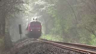 BR 218 unterwegs mit Sonderzug auf der Oberwesterwaldbahn [upl. by Tifanie]