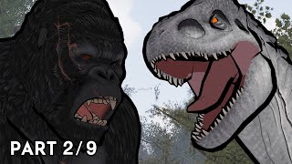 King Kong Kong vs Trexes Scene HD CLIP [upl. by Irita]