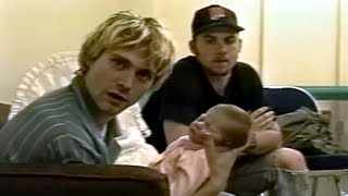 Kurt Cobain amp Frances Bean backstage on September 11th 1992 Seattle WA [upl. by Araf]