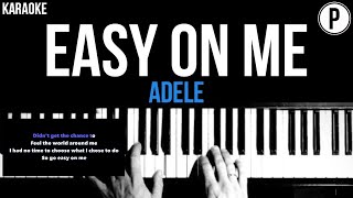 Adele  Easy On Me Karaoke Acoustic Piano Instrumental Cover Lyrics [upl. by Melba964]