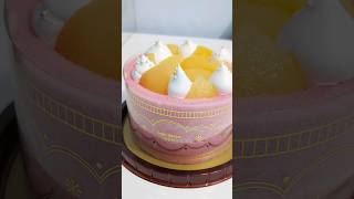 Saint Honore Japanese peach cake as my birthday cake 🎂 [upl. by Saihttam350]