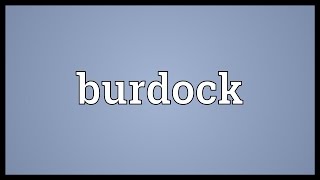 Burdock Meaning [upl. by Nabalas]