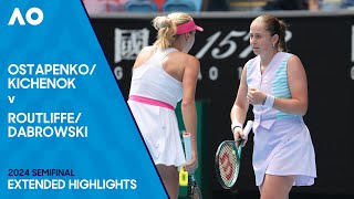 KichenokOstapenko v DabrowskiRoutliffe Extended Highlights  Australian Open 2024 Semifinal [upl. by Anaiviv684]