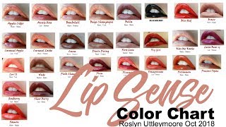 Roslyn Uttleymoore Top Selling LipSense Color Chart [upl. by Maibach]