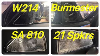 Mercedes E200 W214 2024 Original Burmester 4D Surround Sound System with 21 Speakers SA Code 810 [upl. by Warren]