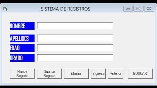 Base de datos con BúsquedaGuardar Editar y Eliminar en Visual Basic y Access [upl. by Lamraj]