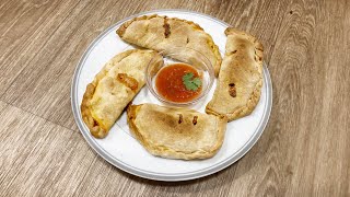 Veg Calzone  Made Without Yeast  Takshi The Foodie [upl. by Fenn729]