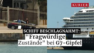 G7Gipfel quotEkelKreuzfahrtschiffquot für Polizeikräfte beschlagnahmt [upl. by Liahkim751]