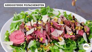 Bavette met Pecorino en pistache  Recept  Allerhande [upl. by Annoiek]