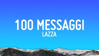 Lazza  100 MESSAGGI TestoLyrics [upl. by Enerehs]