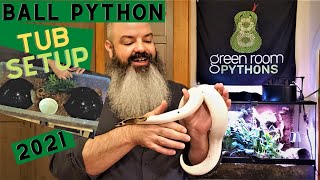 Ball Python Tub Setup 2021 [upl. by Meilen830]