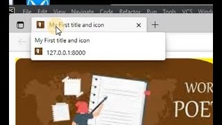 Adding Icon and title of a webpage in django website [upl. by Charin42]