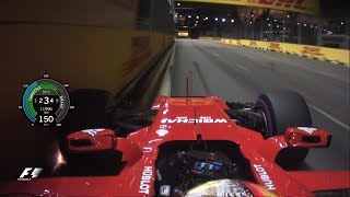 Sebastian Vettels Pole Lap  2017 Singapore Grand Prix [upl. by Auric328]